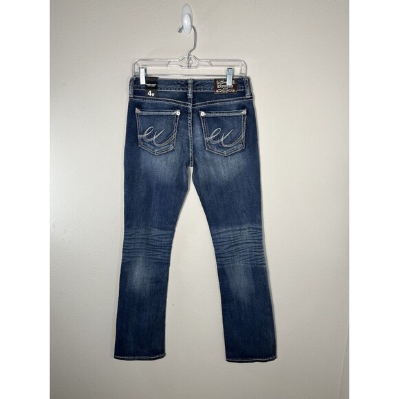 women’s express jeans sz 4R short low rise bootcut - Picture 2 of 14
